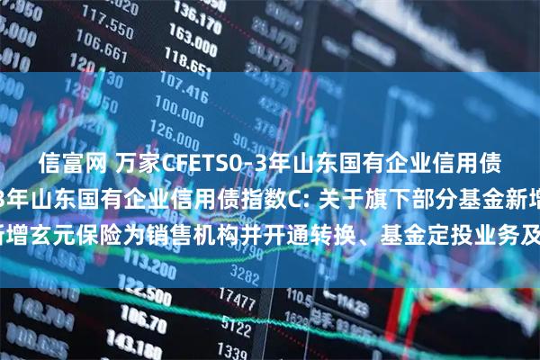 信富网 万家CFETS0-3年山东国有企业信用债指数A,万家CFETS0-3年山东国有企业信用债指数C: 关于旗下部分基金新增玄元保险为销售机构并开通转换、基金定投业务及参与其费率优惠活动的公告