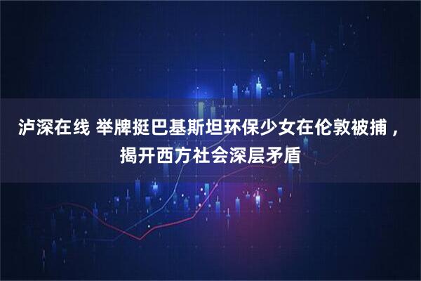 泸深在线 举牌挺巴基斯坦环保少女在伦敦被捕 , 揭开西方社会深层矛盾