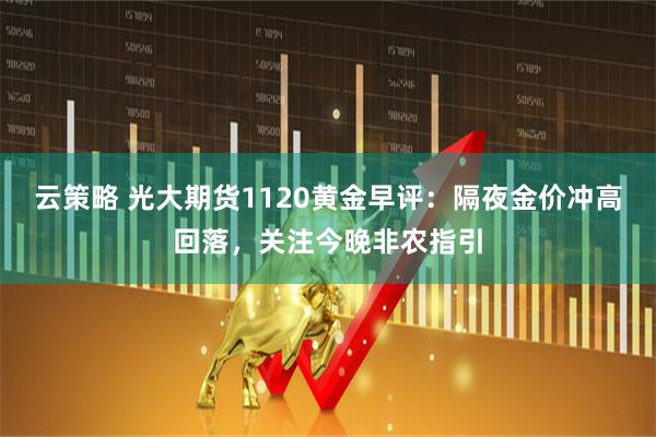 云策略 光大期货1120黄金早评：隔夜金价冲高回落，关注今晚非农指引